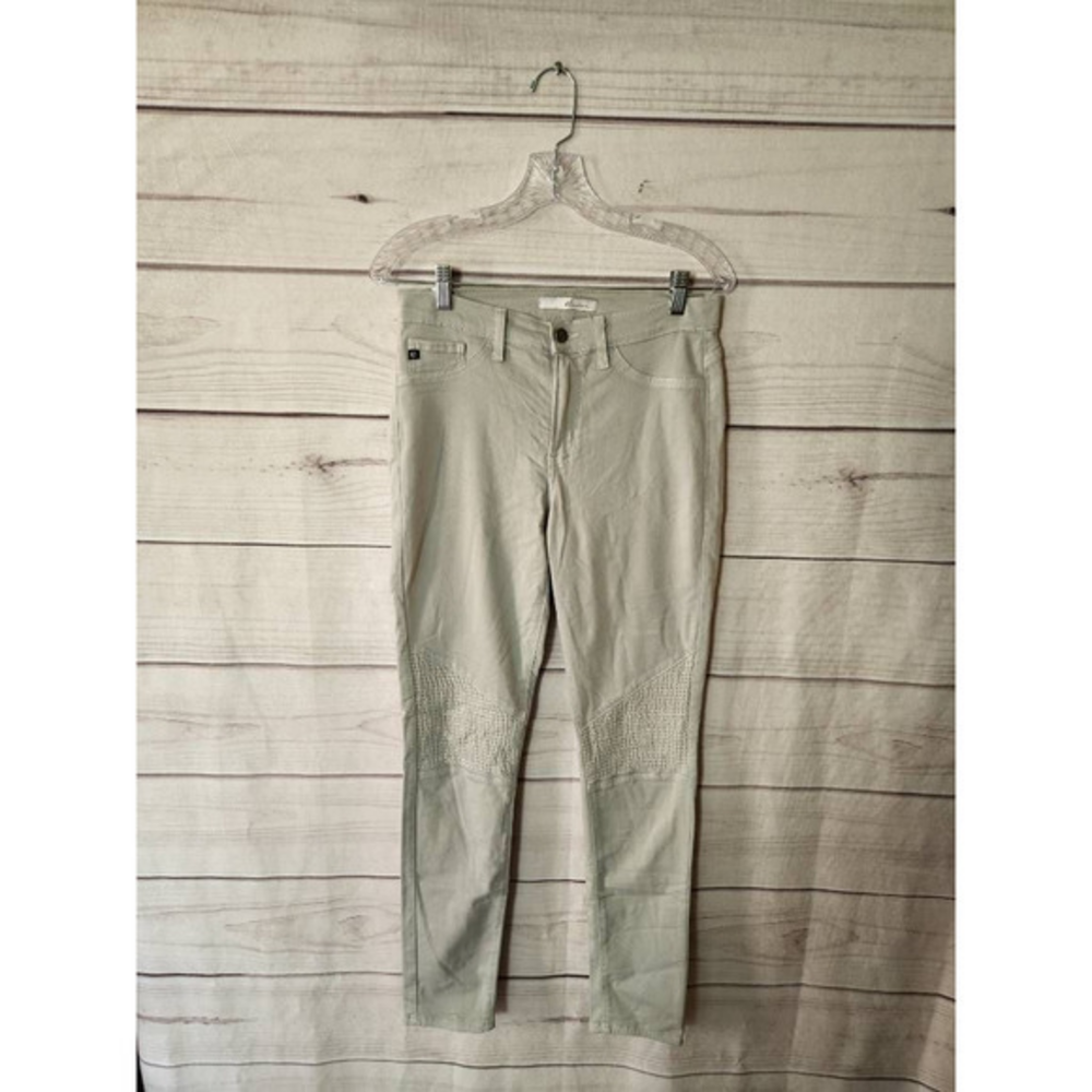 Kancan Womens Moto Jeans Gray Pockets Light Wash Mid Rise Denim USA 28